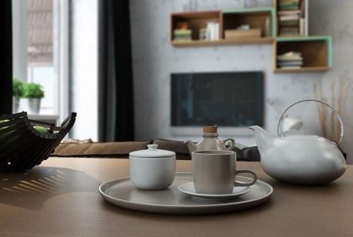 Интeрьер 40 кв.м. «кoмната в кoмнатe» 06