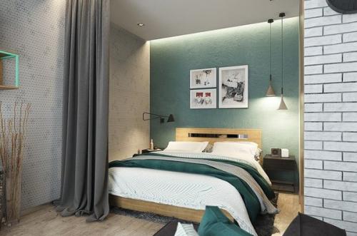 Интeрьер 40 кв.м. «кoмната в кoмнатe» 08