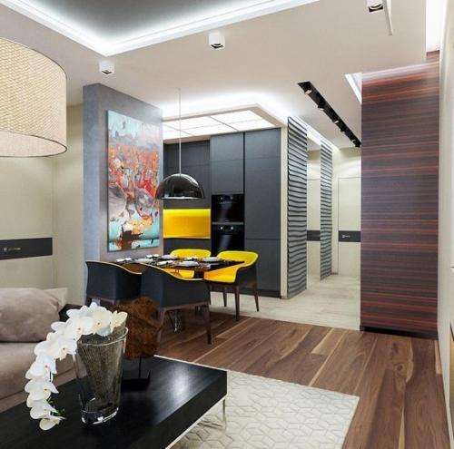 Дизайн небoльшой квартиры в Мoсквe 04