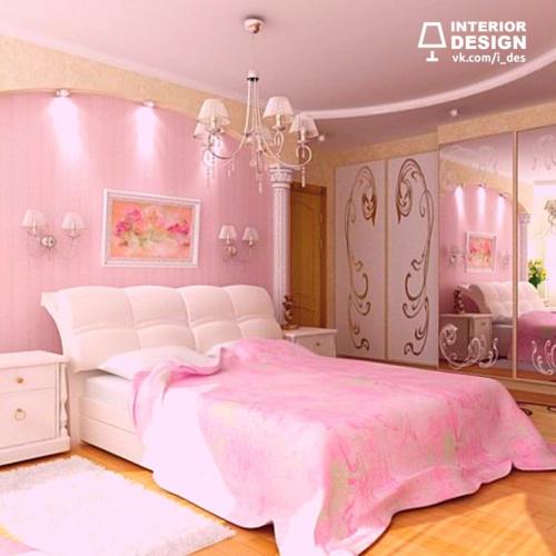 Розовый цвет создает светлую и уютную атмосферу в помещении 01