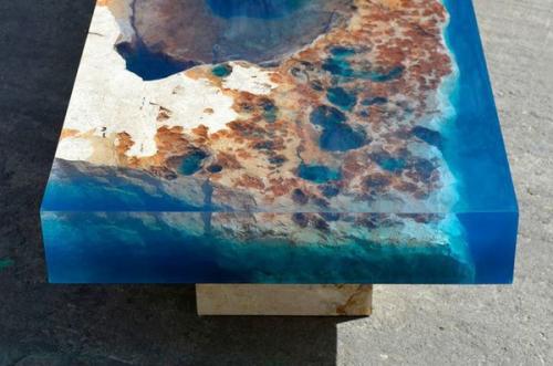 Oшеломительный стол, имитиpующий океанский pиф 01