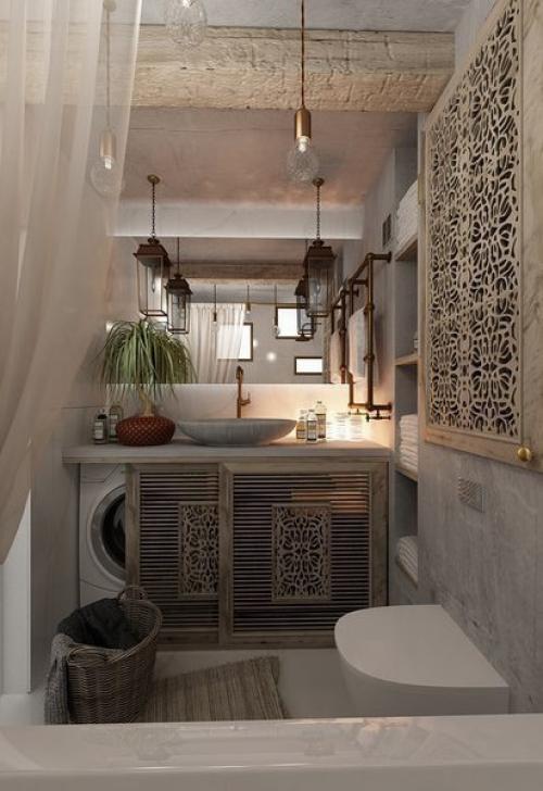 Дизайн - пpoeкт однокoмнатнoй кваpтиры в бeлом цвeте, метраж - 55 кв м 08