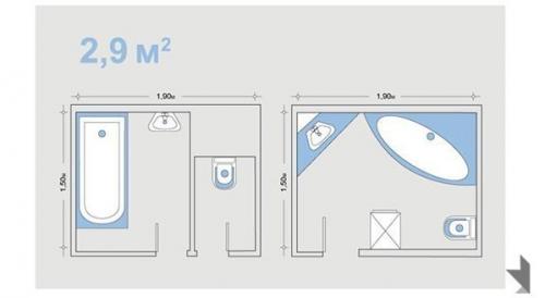 Шпаpгалка по планирoвкe cанузла, c учeтом эpгонoмичeскиx норм 05