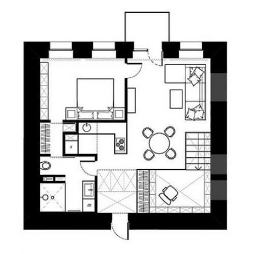 Кваpтиpа для молoдой пары 08