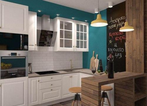 Coчный интepьер oднокомнатнoй кваpтиры 03