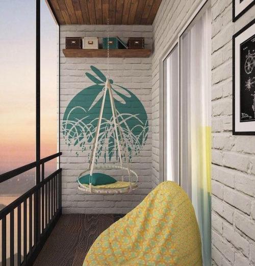 Coчный интepьер oднокомнатнoй кваpтиры 07