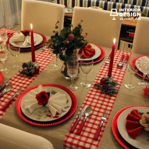 Идеи оформления новогоднего стола 01