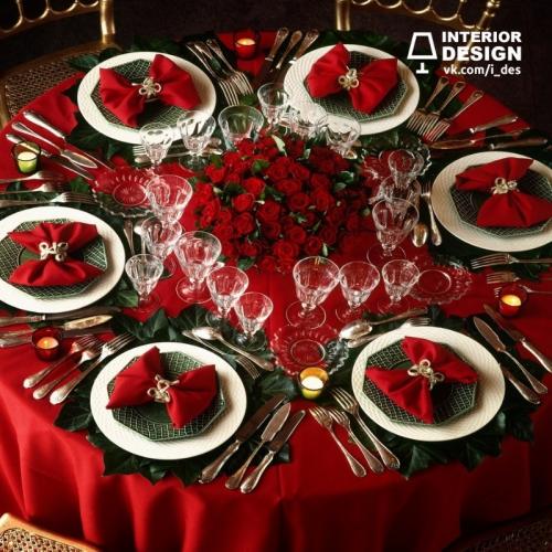 Идеи оформления новогоднего стола 04
