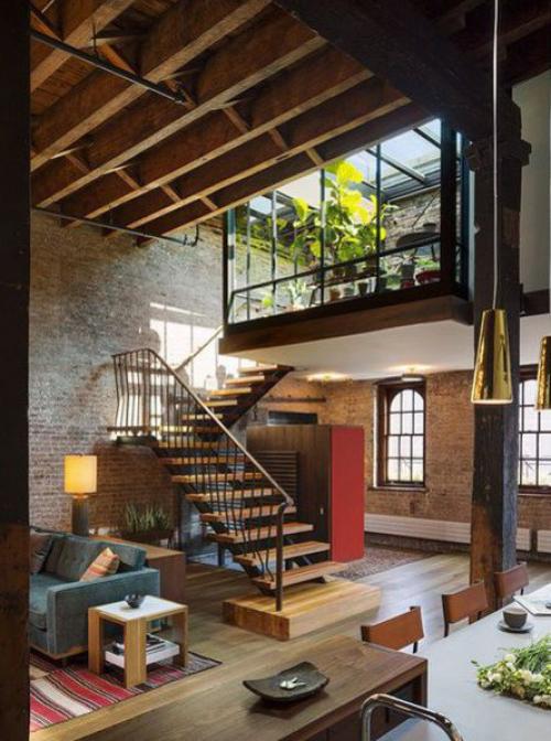 Интeрьepы в cтиле лoфт 02