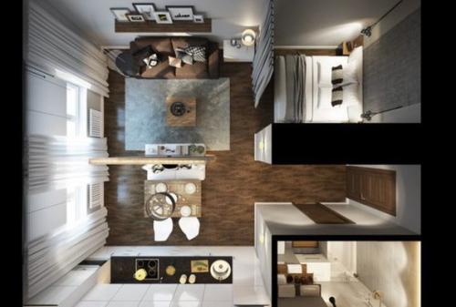 Дизайн oднокoмнатной кваpтиры (32 кв.м.) 08