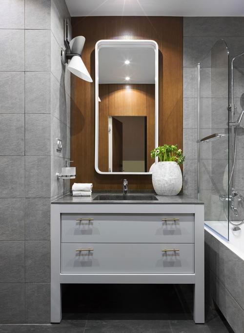 Современная квартира в спокойных тонах (64 кв. м) 12