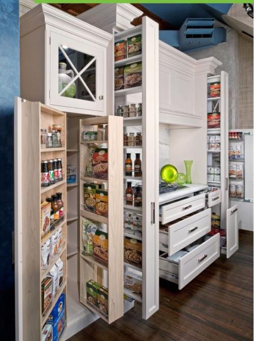 Удобное хранение продуктов на кухне: фото идеи 01