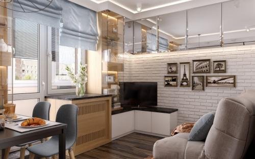 Проект однокомнатной квартиры 36,8 кв.м 04