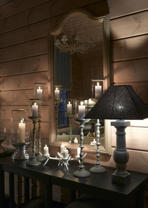 Блокхаус в интерьере дома отдыха в Подмосковье 05