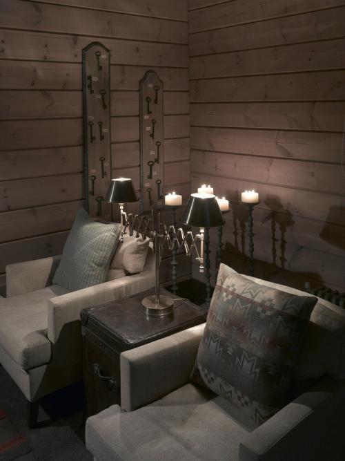 Блокхаус в интерьере дома отдыха в Подмосковье 01