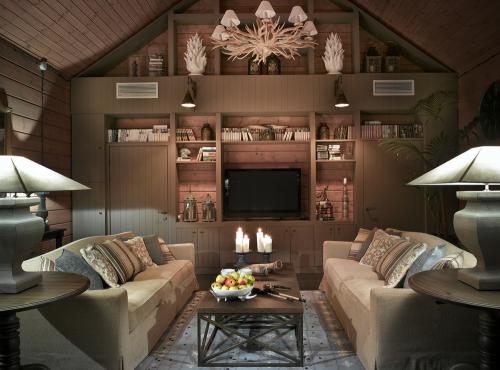 Блокхаус в интерьере дома отдыха в Подмосковье 04