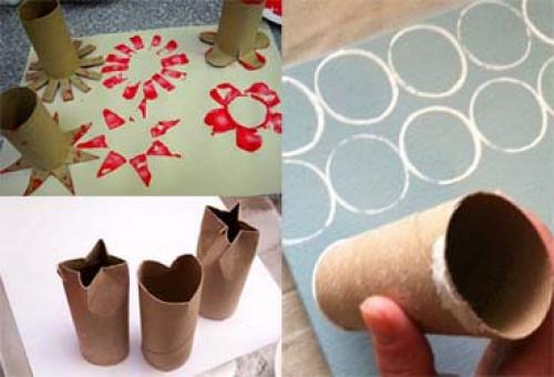 Мебель из картонных трубок.