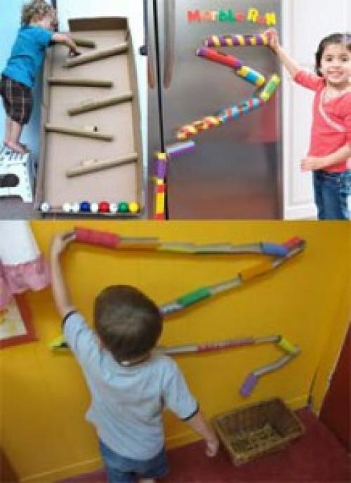 Мебель из картонных трубок.