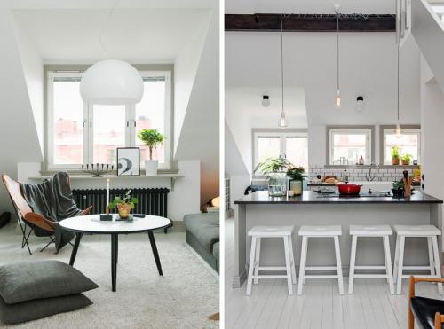 Дизайн квартиры чердачного типа в Гетеборге, Швеция 07