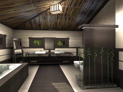 Дизайн ванны в восточном стиле. Привлекательный минимализм Страны Восходящего Солнца