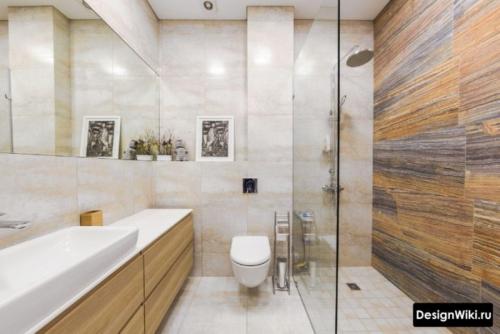 Туалет и душ в комнате. Нюансы дизайна 04