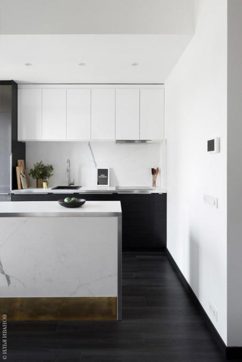 Стильная черно-белая квартира дизайнера в Москве (58 кв. м) 03
