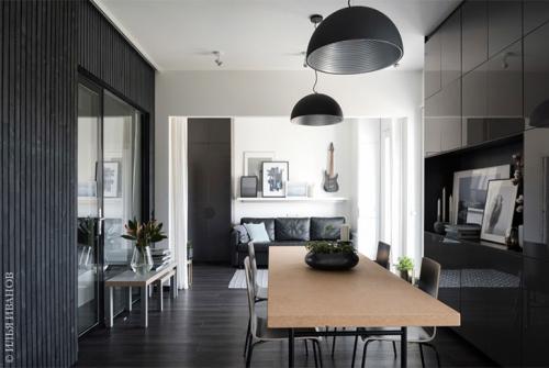 Стильная черно-белая квартира дизайнера в Москве (58 кв. м) 05