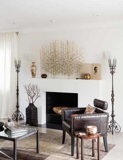 Дом художника в США: принты, фактуры и предметы искусства 04