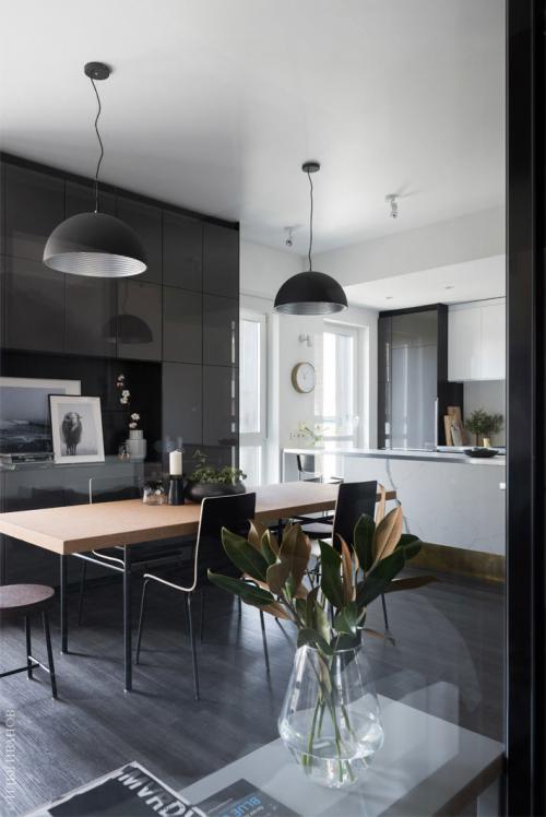 Стильная черно-белая квартира дизайнера в Москве (58 кв. м) 07