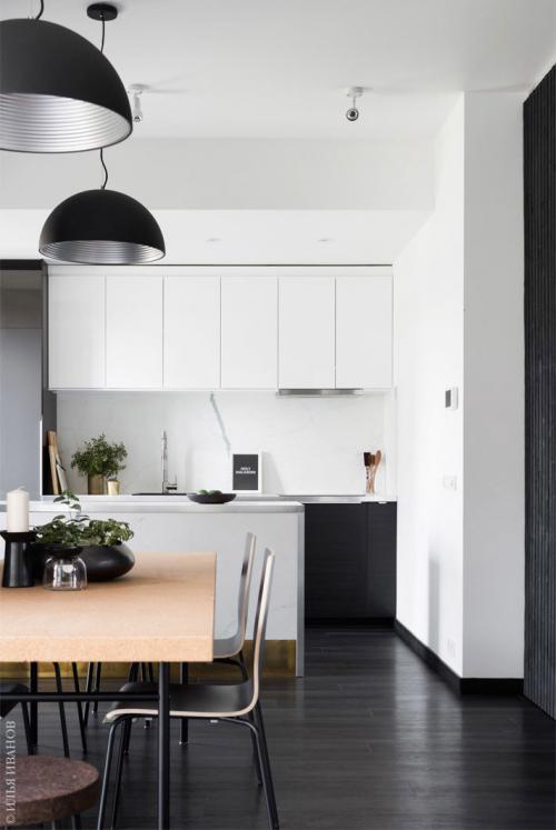 Стильная черно-белая квартира дизайнера в Москве (58 кв. м) 02