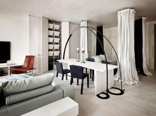 Как разделить комнату с двумя окнами на две. Виды перегородок