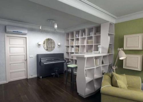 Как разделить комнату с двумя окнами на две. Виды перегородок