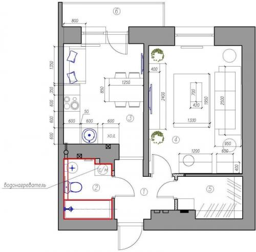 Интерьер однокомнатной квартиры бюджетный. Бюджетный дизайн интерьера для однокомнатной квартиры в мятных тонах