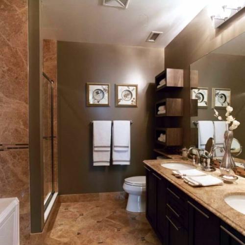 Ванная с крашенными стенами. Преимущества и недостатки окрашенных стен 04