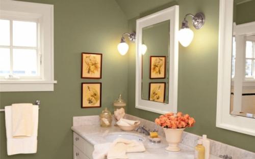 Ванная с крашенными стенами. Преимущества и недостатки окрашенных стен 05
