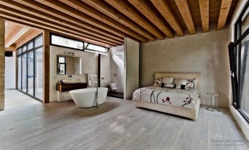 Дизайн спальни с ванной комнатой. Отделка и оборудование ванной (душа) в спальне