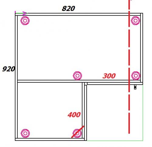 Размеры тумбы под мойку. Чертежи угловых шкафов под мойку