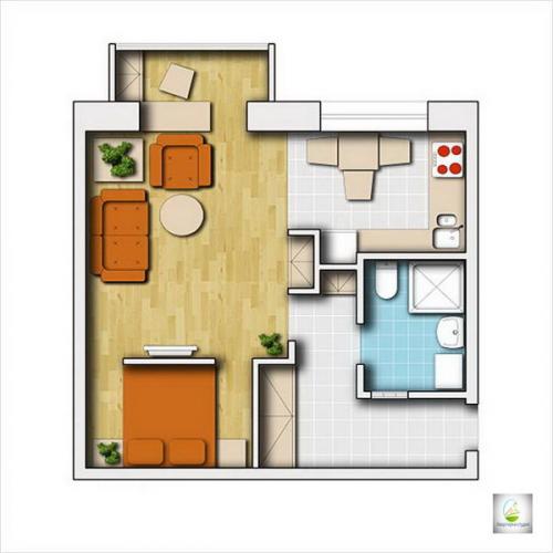 Интерьер для однокомнатной квартиры. Советы по выбору дизайна однокомнатной квартиры 36 Интерьер для однокомнатной квартиры. Советы по выбору дизайна однокомнатной квартиры 36