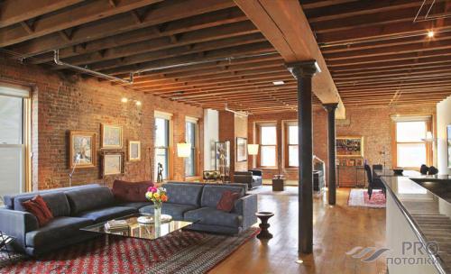 Потолок лофт в квартире. Низкие потолки
