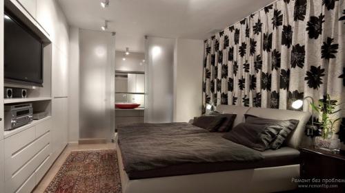 Дизайн спальни с ванной комнатой. Отделка и оборудование ванной (душа) в спальне