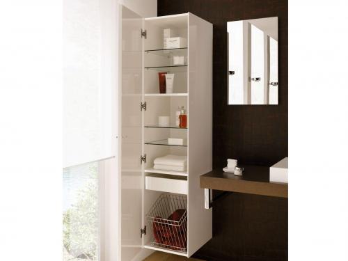 Интерьер ванной комнаты маленького размера. Зонирование