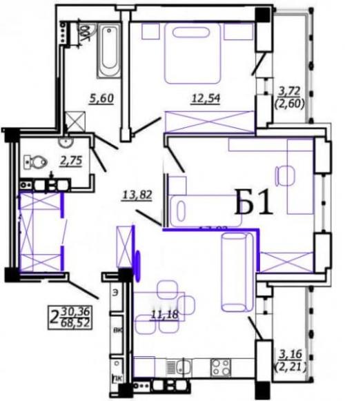 Перепланировка 2 х комнатной в 3 х комнатную. Различные способы
