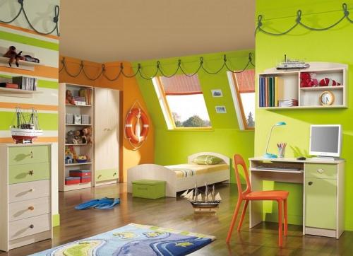 Салатовые стены в детской. Детская комната в зеленом цвете — гармоничный интерьер и удачные сочетания