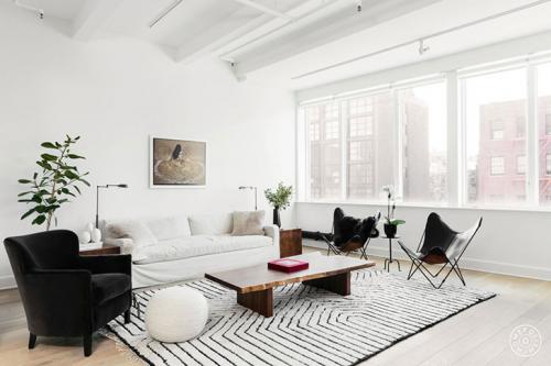 Черно-белое великолепие квартиры в Нью-Йорке 07