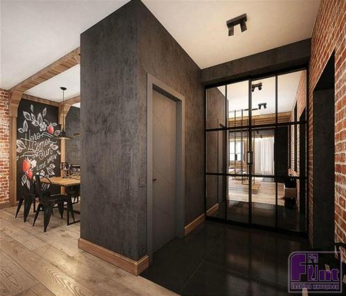 Таунхаус в стиле лофт. Дом на две семьи с панорамными окнами TP-107 05 Таунхаус в стиле лофт. Дом на две семьи с панорамными окнами TP-107 05