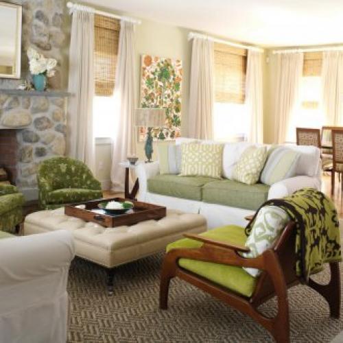 Гостиная на даче в стиле прованс. Прованс