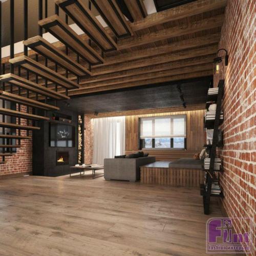 Таунхаус в стиле лофт. Дом на две семьи с панорамными окнами TP-107 03 Таунхаус в стиле лофт. Дом на две семьи с панорамными окнами TP-107 03