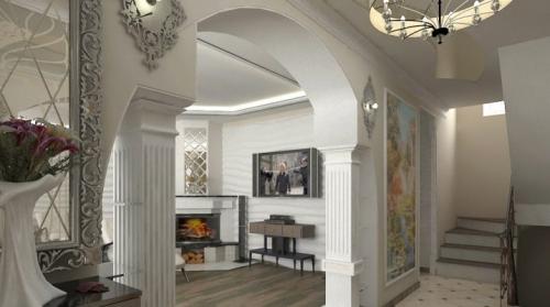 Дизайн узкого коридора с аркой. Арки в прихожей