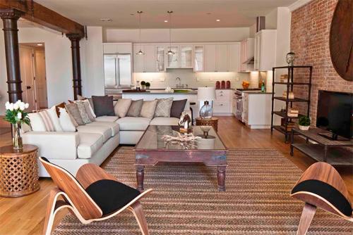 Гостиная в стиле Лофт. Стиль лофт: модная индустриальность