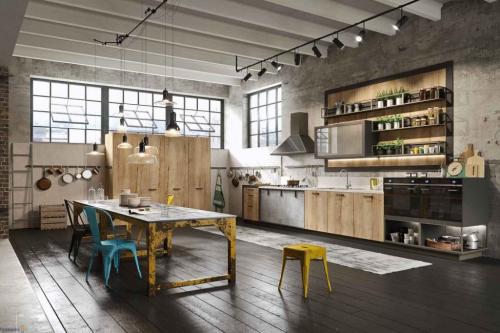 Отделка комнаты в стиле Лофт. Кухня в стиле Лофт